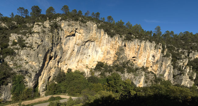 Vallon Sourn (commune de Correns dans le Var). Appele aussi (improprement) La Grande Face de Chteauvert.